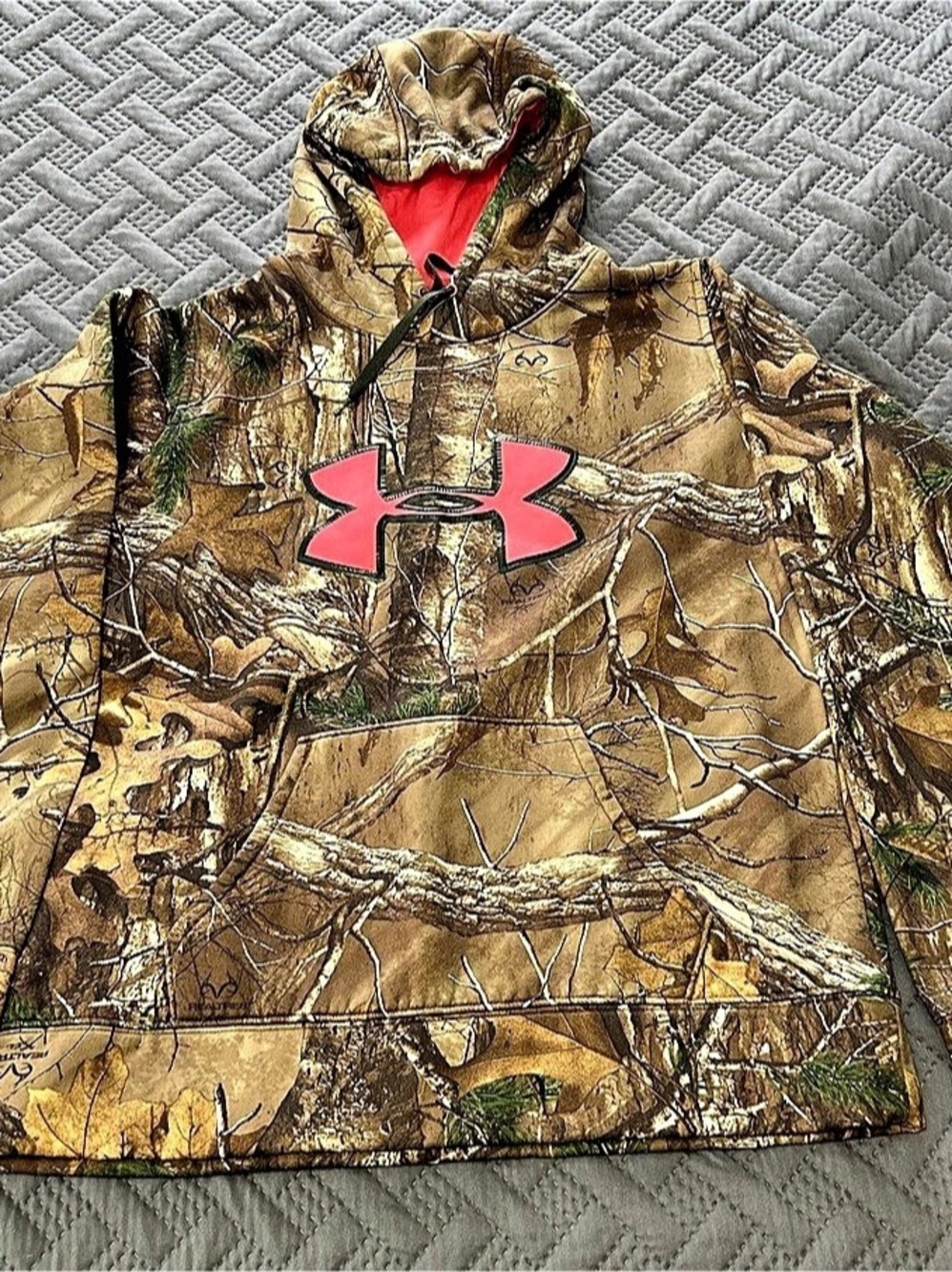 Under Armour Men's Camo Hooded Jacket Brown & Green Size Medium